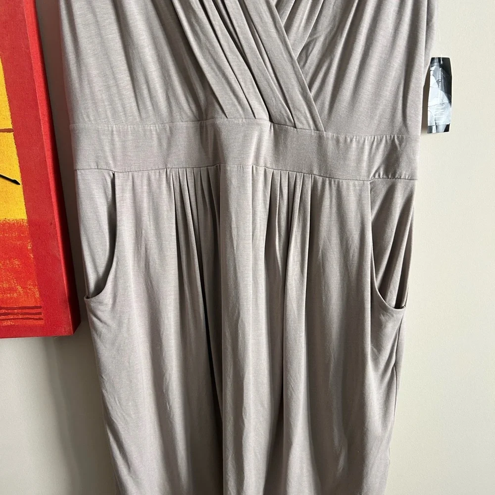 INC International Concepts Women's Taupe Midi Dress - Picture 2 of 7